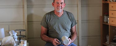 Ron Milligan in his studio